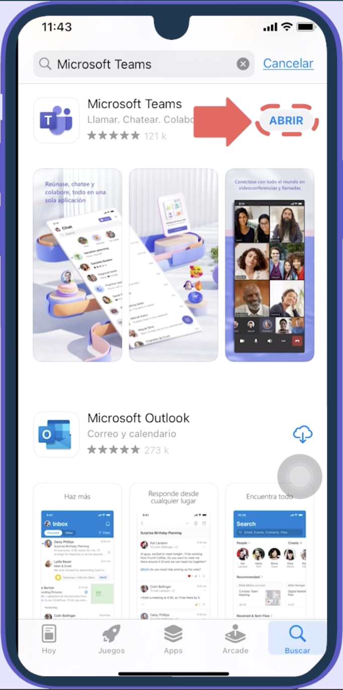 Descargar Microsoft Teams en tu celular